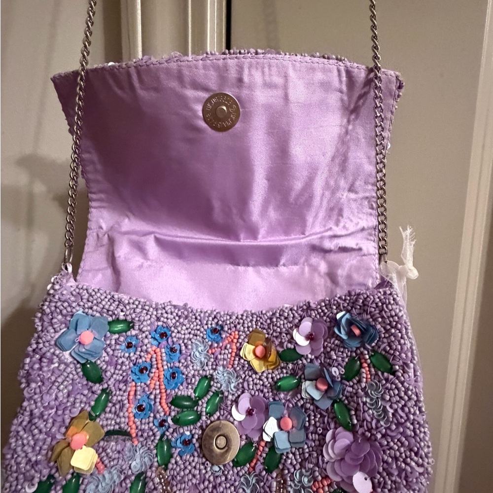 Embellished Purple Butterfly Women's Bag - Picture 5 of 6